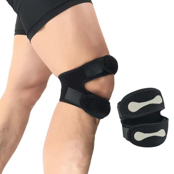 

1pc knee support pad wrap sleeve nylon neoprene adjustable breathable anti bump outdoor fitness sportswear leg protector, Black;gray