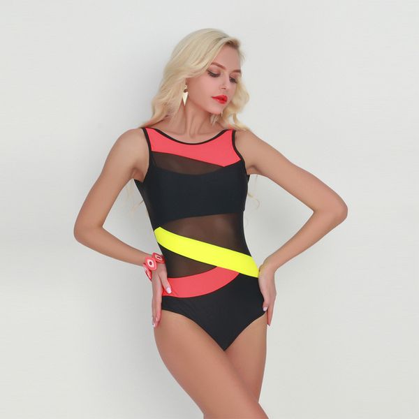 

colors panelled womens designer one piece swimwears guaze backless womens swimwears casual summer females clothing, White;black