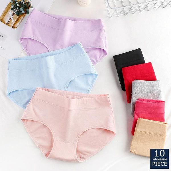 

10 pcs/lot wholesale women's underwear high-end hips shaping body underwear women's cotton high waist ladies briefs zym 11201, Black;pink