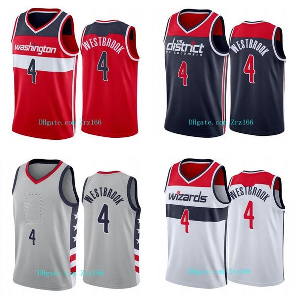 

men basketball washingtoncity team 4 westbrook black red white 2020-21 city jersey