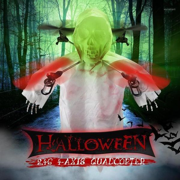 

halloween skull rc drone night flightcontrol headless mode rc dron quadcopter one key returnand helicopter uav tricky toys1