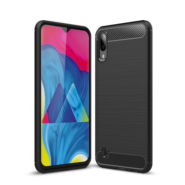 

brushed texture carbon fiber shockproof tpu case for galaxy m10