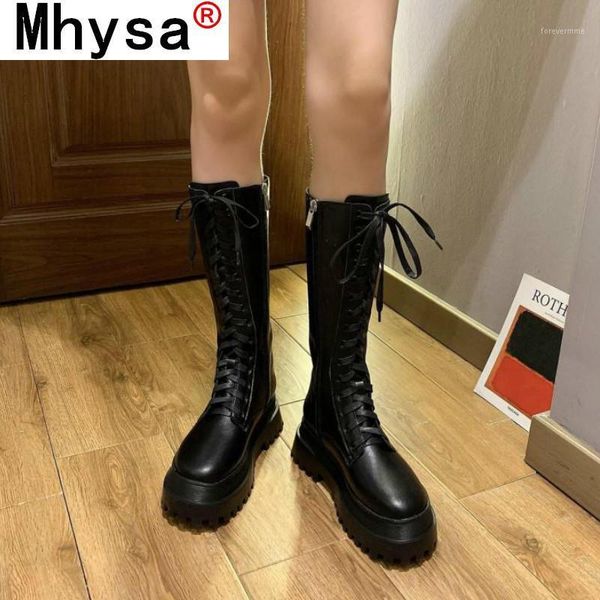 

boots lace up zipper short boot wear-resistant non-slip women winter female british wind 2021 joker thick bottom1, Black