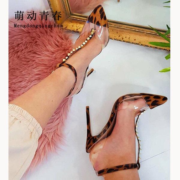 

new europe high heels sandals pink leopard pointed toe thin heels shoes fashion rivet mix color summer boots party pumps, Black
