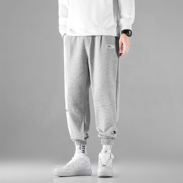 

мужские повседневные брюки осень / зима 2020 корейский мода свободные фитинговые брюки универсальные сплошные цветные леггинсы спортивные шт, Black