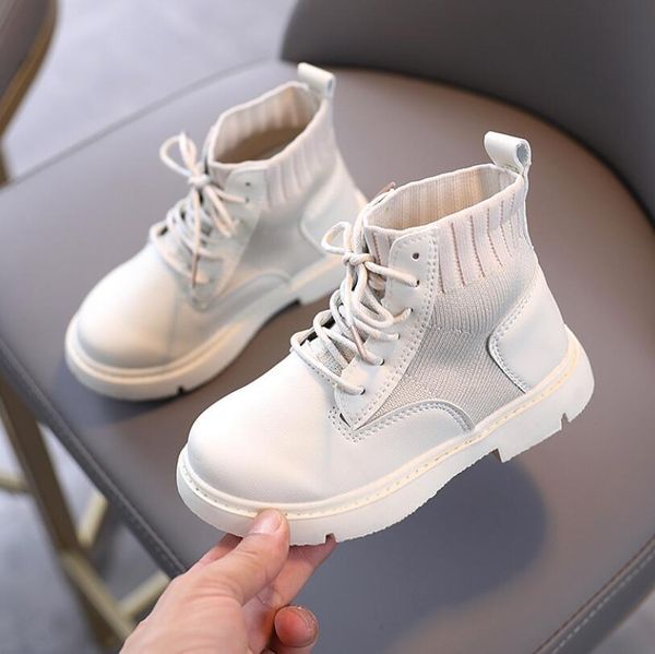 

2020 autumn winter children's girls boys martin casual warm ankle shoes kids fashion sneakers baby snow boots, Black;red