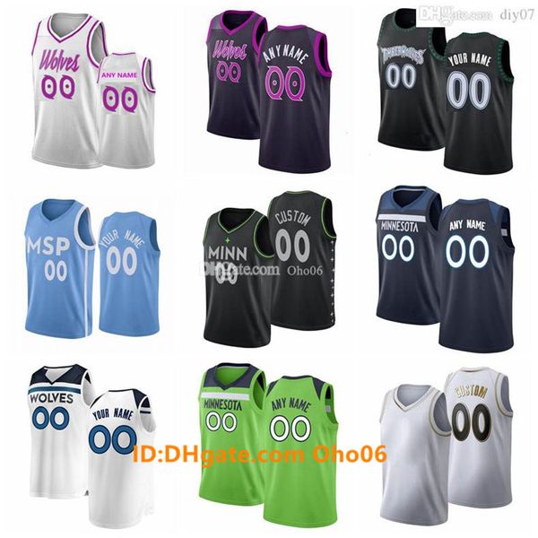 

custom minnesotas jersey men women kid 1 edwards 3 jaden mcdaniels 9 rubio 32 towns 20 okogie city 5 beasley edition basketball jerseys, Black;red