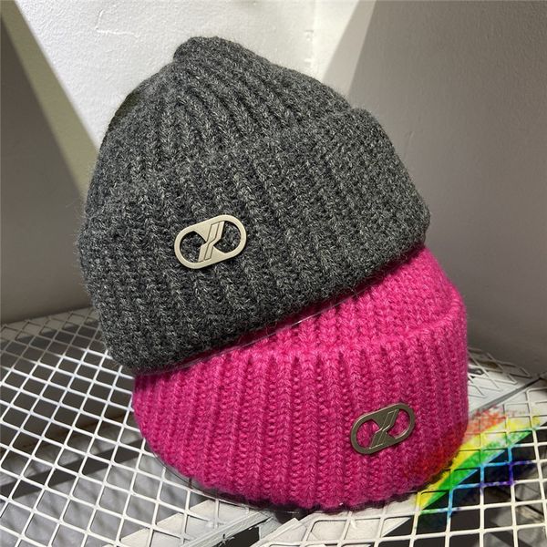 

beanies men women casual caps high street hats classic label 4colors, Blue;gray