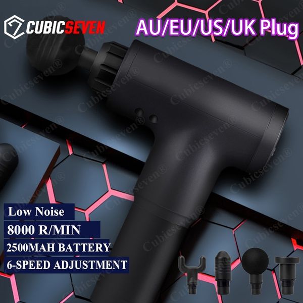 

8000r/min therapy massage guns 6 gears muscle massager pain sport massage machine relax body slimming relief with 4 heads