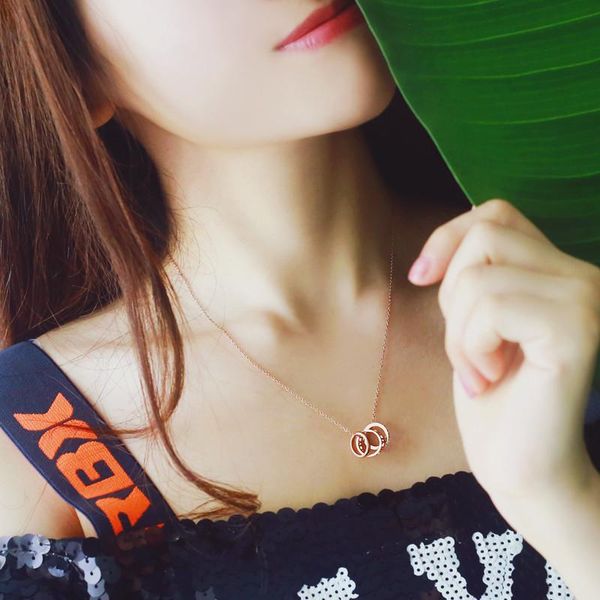 

классический нержавеющей стали ожерелье для женщин дизайнер ювелирных изделий роман письмо ожерелье женщин 2020 заявление ожерелье kn014-1 y, Silver