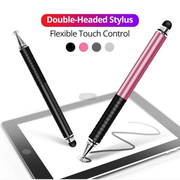 Penna stilo universale 2 in 1 per tablet da disegno Penne per schermo capacitivo Caneta Touch Pen per telefoni cellulari Android Accessori per matite intelligenti