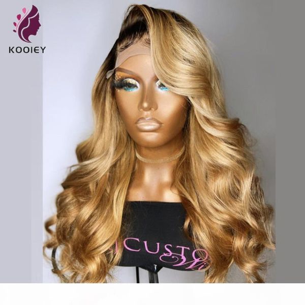 

body wave ombre 1b 27 pre plucked 13x4 lace front human hair wigs right part brazilian remy ombre blonde lace front wig, Black;brown