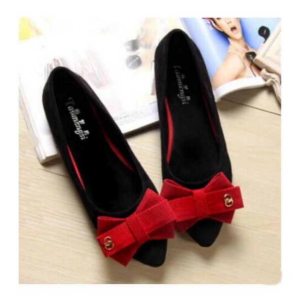 

women flat shoes pointed toe with low woman loafers spring summer casual shoes women flats plus size 33-43, Black