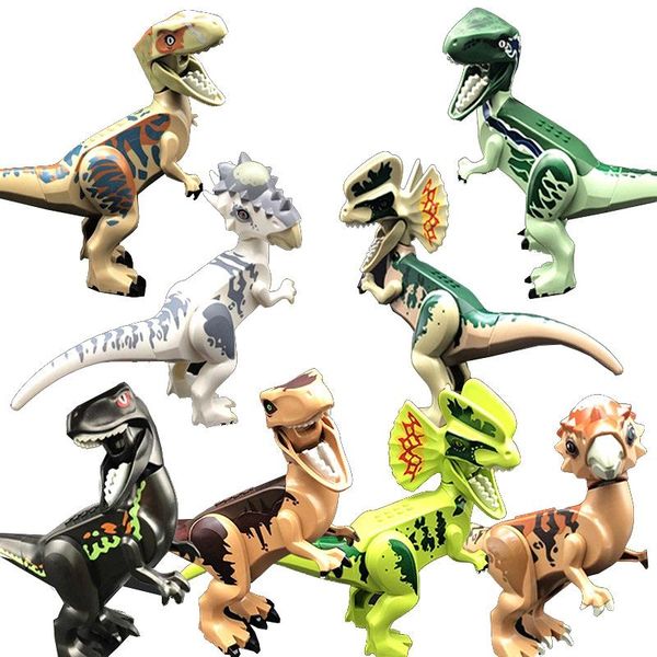 

big size dinosaur building blocks jurassic dino park world 2 brick toys 20 28cm diy figure model educational toys kids children qyluqf