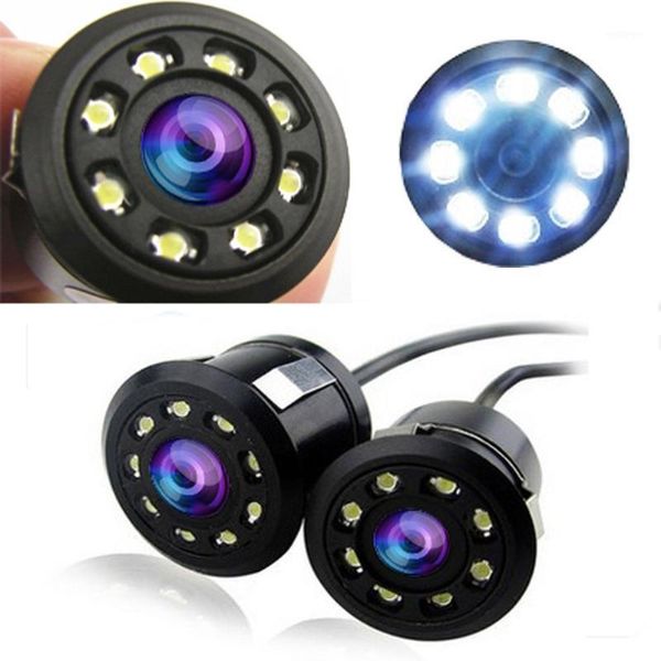 

2020 new car 170 lens angle backup rear view reverse parking 720*480 pixels 8 led color ccd night vision hd camera#bl21