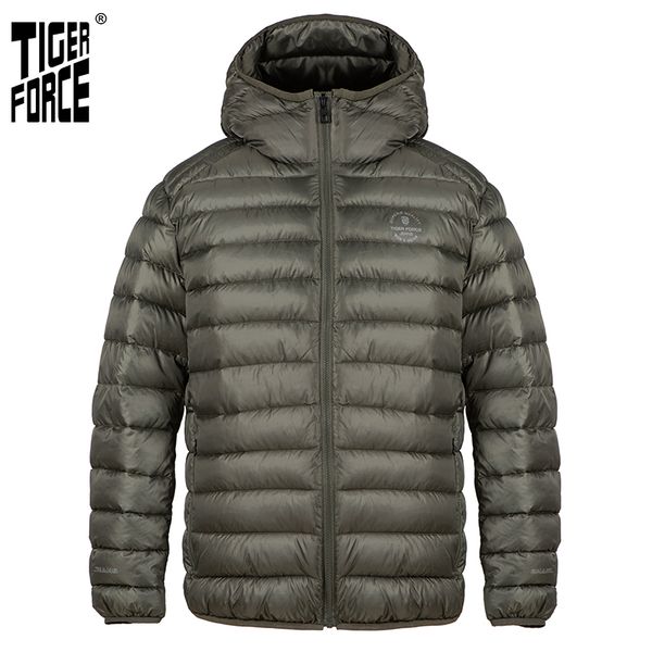

tiger force new men's winter jacket casual high-quality cotton brand clothing fashion male's warm men coat parkas 70712 201214, Black