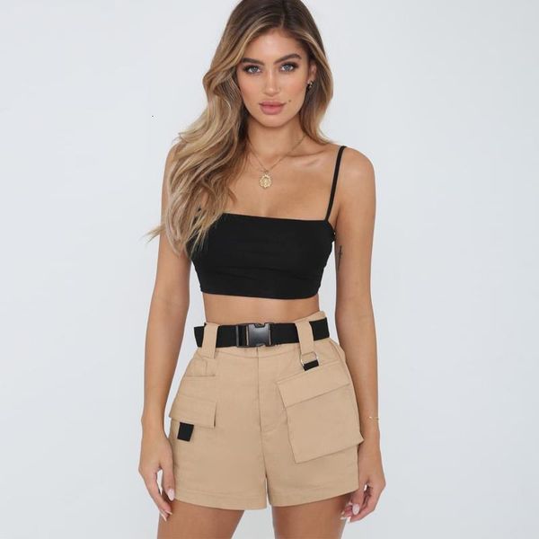 

women's shorts khaki fashion summer shorts cargo pocket casual clothes green black hh105 drop shipping good quality, White;black