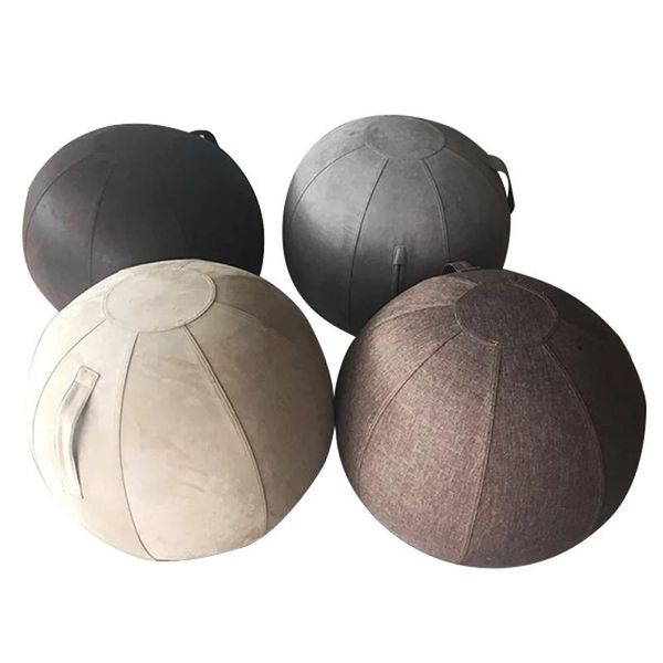 

fitness balls anti-slip yoga ball exercise birthing cover with handle for home office pilates stability 75cm