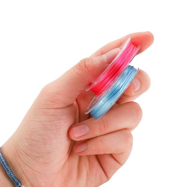 

10meters lot flexible elastic wire diameter roll mixed colors beaded bracelet for diy handmade jewelry making findings supplies h qylmah, Silver