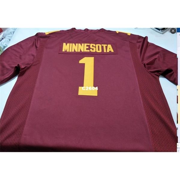 

custom 2604 minnesota golden gopher custom college jersey size s-4xl or custom any name or number clothes, Black