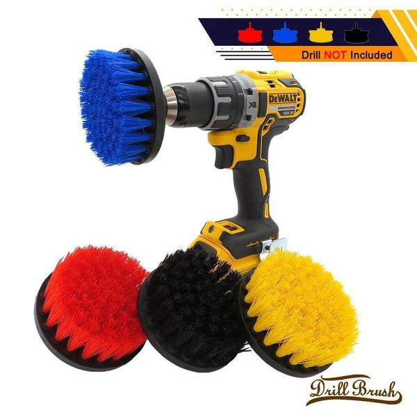 

4pcs drill kit scrubber brush set electric drill brush for shower bathroom car leather plastic wooden furniture cleaning kit q bbyvfq