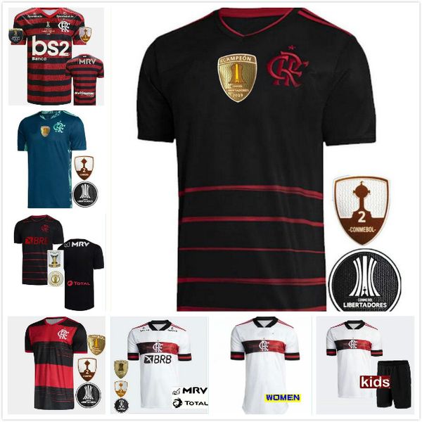 

2020 brazilian flamengo soccer jersey women kids kit gabriel barbosa football shirts de arrascaeta gerson b.henrique camisa flamengo 20/21, Black;yellow
