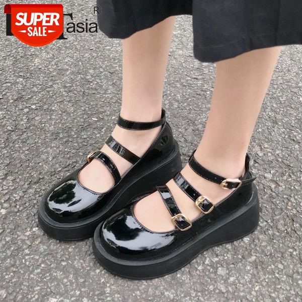 

doratasia new fashion female shallow mary janes pumps sweet autumn pumps women platform wedges med heels buckle shoes woman #gn3a