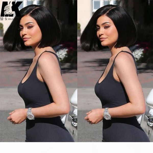 

8a peruvian virgin human hair lace front wigs short human hair bob wigs full lace human hair wigs for black women bob wig, Black;brown