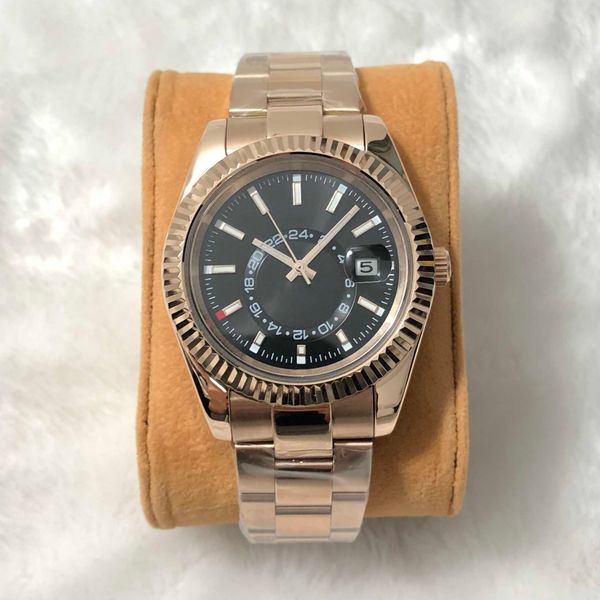 

sports mechanical automatic waterproof luminous fashion wristwatch watches stainless steel movement 2813 business men kbxf, Slivery;brown