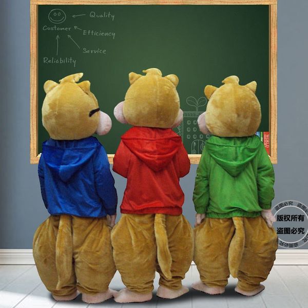 

mascot costumes mascot chipmunk cartoon doll costume flower squirrel walking doll doll clothes performance props anime headgear, Red;yellow