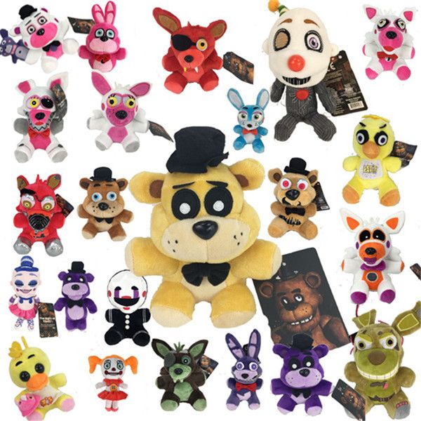 

fnaf five nights at freddy's plushie toy 7" plush bear foxy bonnie chica gift plush toys dolls cute cartoon kids holiday gift