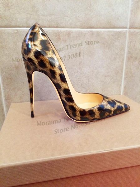 

moraima snc new women shoes high heels leopard pumps high heels shallow shoes gradient woman party dress shoe, Black