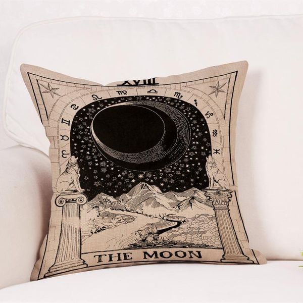 

sun star moon cushion cover hippie decorative 100% linen cushion cover sofa throw pillow car chair home pillow case1