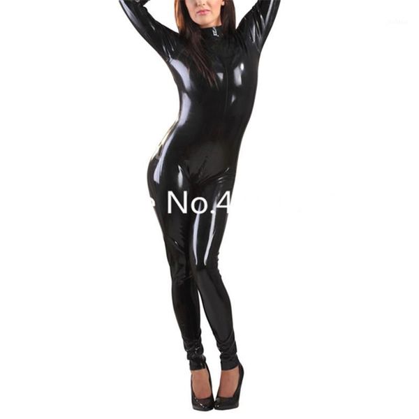 

classical hand made latex rubber catsuit tight skin latex bodysuit zetai back zipper through crotch for girls woman xs-xxxl1, Black