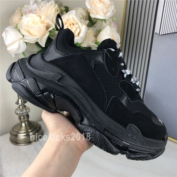 Männer Frauen Freizeitschuhe Paris Clear Sole Crystal Bottom Triple-S Freizeitschuhe Papa Schuhe Plattform Triple S Sneakers Neongrün