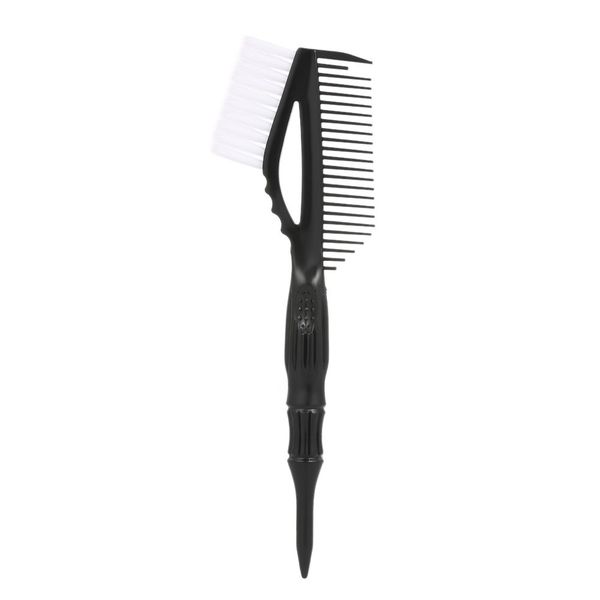 

pro salon hair color mixing comb with brush plastic tint dye coloring perm hairstyle barber hairdressing styling tool, Silver