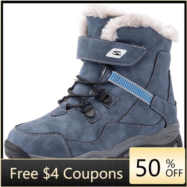 

boots winter snow for women girls plush ankle booties ladies shoes woman comfortable plus size 28-41 botas mujer, Black
