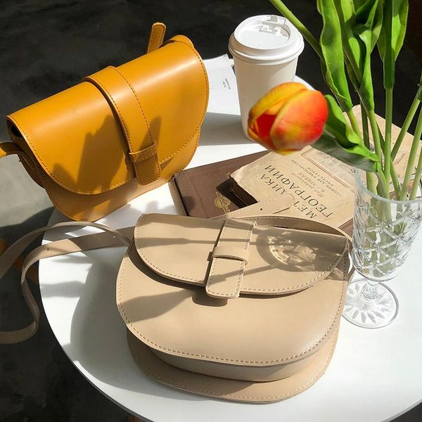 

2020 fashion semicircular vintage saddle bag women casual bag shoulder