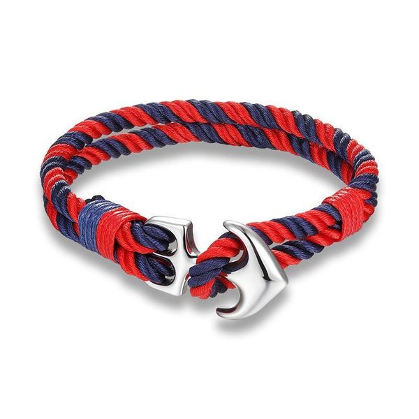 

mkendn anchor bracelets men charm nautical survival rope chain paracord bracelet male wrap metal spo qylapx