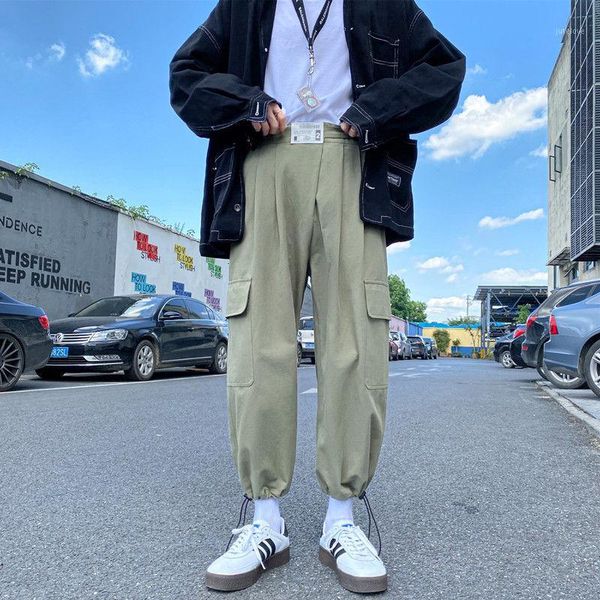 

2020 men's cargo baggy casual pants fashion trend haren pants loose black/khaki/green color high-quality trousers size s-2xl1