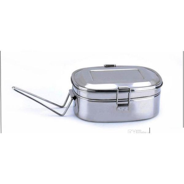 

stainless steel food container metal lunch box double layer eco-friendly lunch set dishwa jllels lajiaoyard