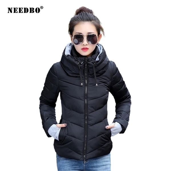 

needbo brands plus size winter ultra light down women woman coat warm slim jacket 201209, Black