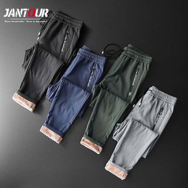 

марка теплый флис зимние штаны сгущает мужчины zipper работы повседневные брюки для мужчин тактические грузов мужские брюки 28-38, Black