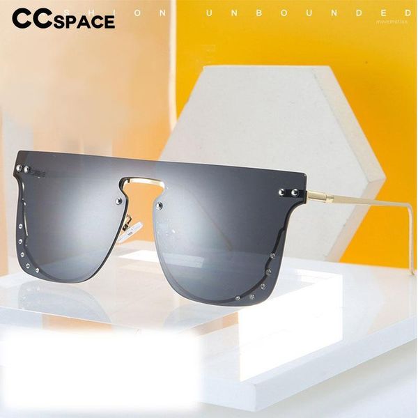 

46355 one lens rivet luxury rimless sunglasses men women fashion shades uv400 vintage glasses1, White;black