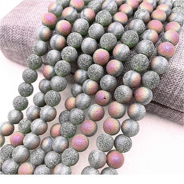 

new 6/8mm austrian frosted matt crystal glass beads loose spacer beads handmade for jewellery making diy bracelet qyliih