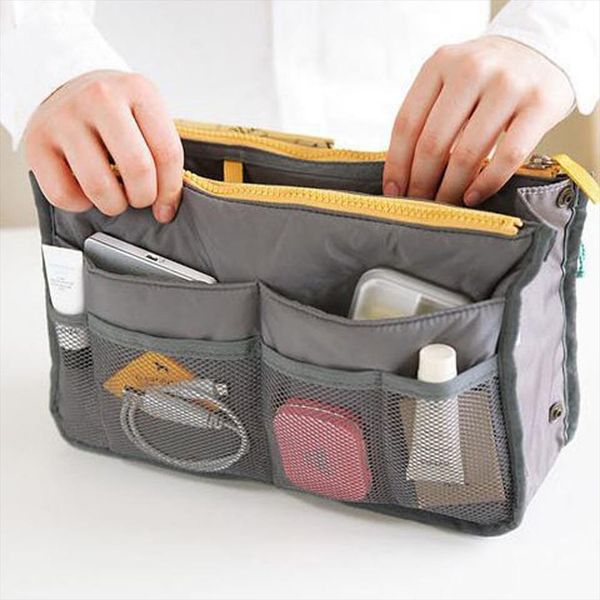 

makeup bag organizer cosmetic bag portable multifunction dual zipper storage bag cosmetic organizer holder