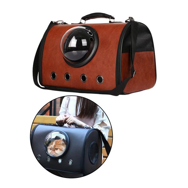 

pet smart cart carrier, portable pet travel bag, dog cat airline approved tote luggage backpack
