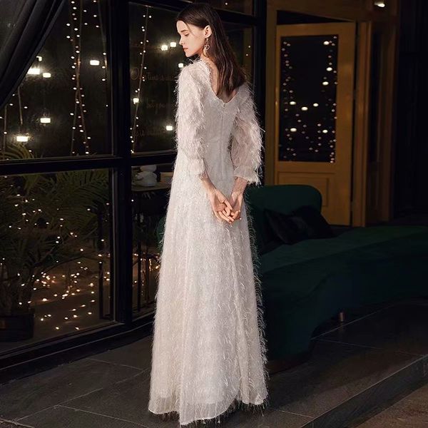 

2021 new robe soiree prom party 1087, long sleeve dresses 8mvj evening, Black;red