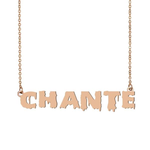 

pendant necklaces chante name necklace , cool bloody art for halloween and santa's day jewelry gift kids boys girls, Silver