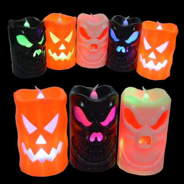 

8iqng horror halloween candle bar layout ktv pumpkin bar pumpkin day ktv nightclub candle lamp halloween led lamp e3rna